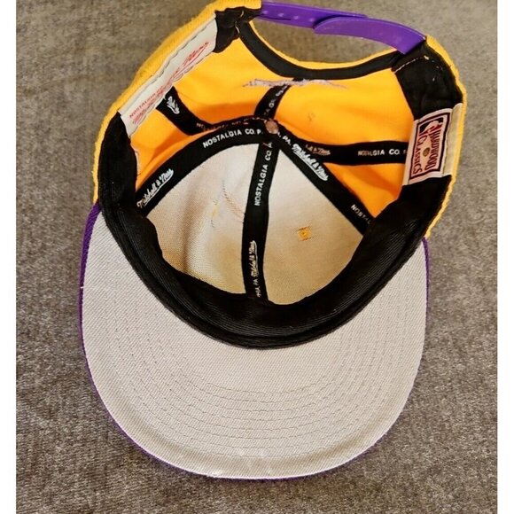 Mitchell & Ness LA Lakers Snapback Cap Hat NBA Hardwood Classics Adjustable OS - Picture 10 of 16
